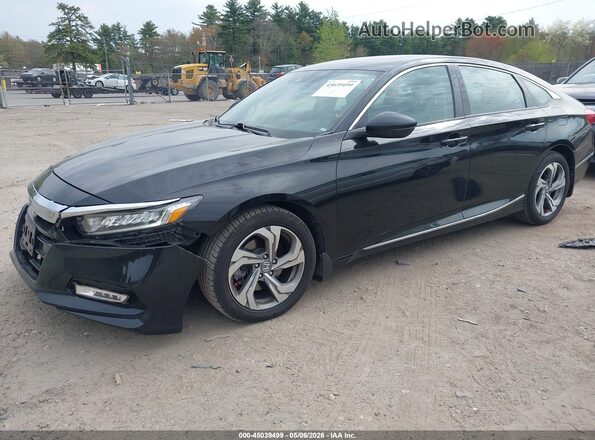1HGCV2F55LA017227 2020 HONDA ACCORD Black Առջևի ձախ երեք քառորդ տեսարան