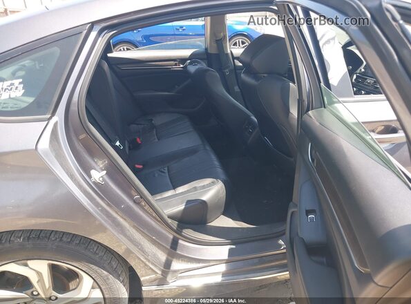 1HGCV2F56JA010056 2018 HONDA ACCORD Gray Vista de la etiqueta del VIN