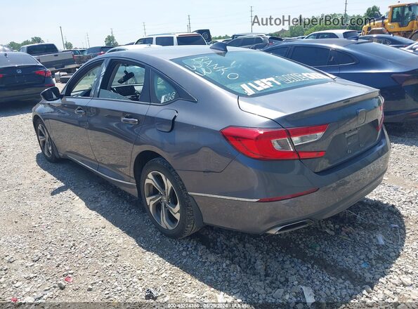 1HGCV2F56JA010056 2018 HONDA ACCORD Gray Trasero izquierdo