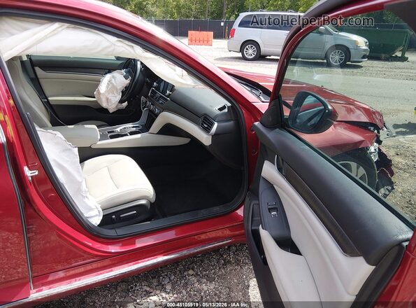 1HGCV2F56JA042490 2018 HONDA ACCORD Red წინა სალონის ხედი