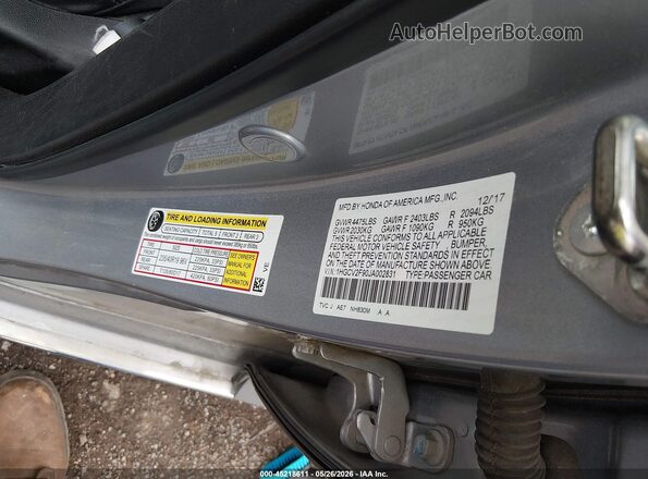 1HGCV2F90JA002831 2018 HONDA ACCORD Black Vista del compartimento del motor