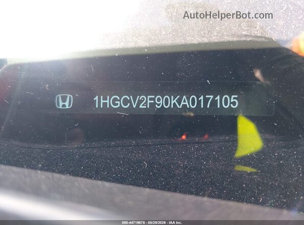 1HGCV2F90KA017105 2019 HONDA ACCORD White 