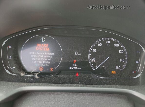 1HGCV2F90MA015907 2021 HONDA ACCORD Красный Вид щитка приборов