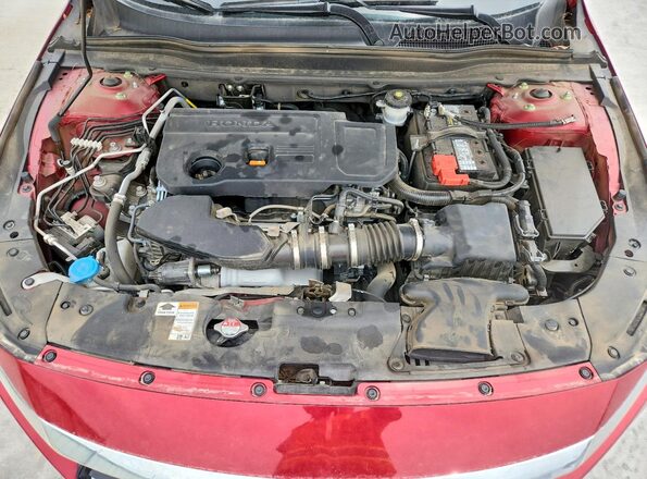 1HGCV2F90MA015907 2021 HONDA ACCORD Красный Вид задней части салона