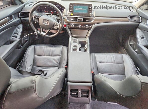 1HGCV2F92KA036089 2019 HONDA ACCORD White Вид панелі приладів