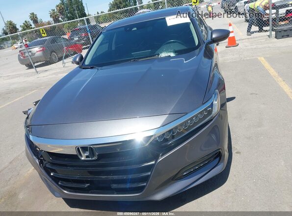1HGCV2F93JA024810 2018 HONDA ACCORD Gray Vista del cuadro de instrumentos
