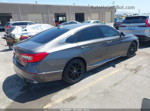 1HGCV2F93JA024810 2018 HONDA ACCORD Gray Trasero derecho