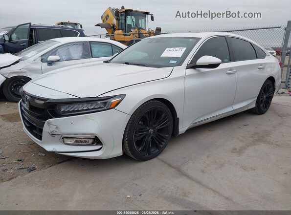 1HGCV2F94KA030276 2019 HONDA ACCORD Белый Передняя левая четверть