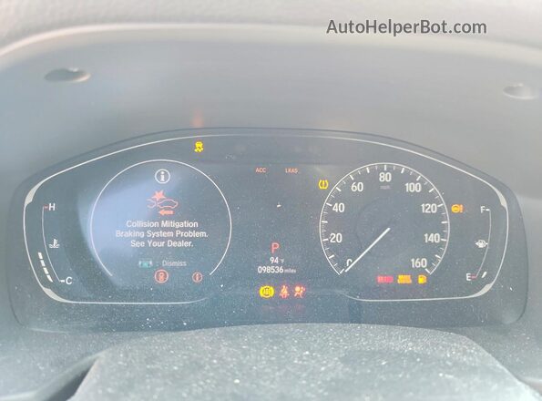 1HGCV2F97JA017486 2018 HONDA ACCORD Silver ხელსაწყოთა პანელის ხედი