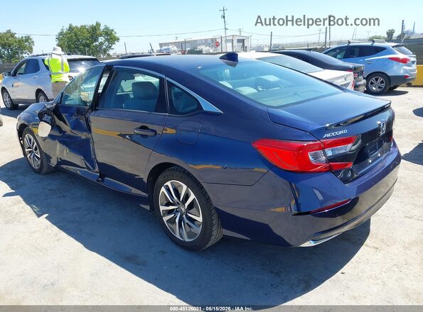 1HGCV3F10KA008419 2019 HONDA ACCORD HYBRID Blue Задня ліва чверть