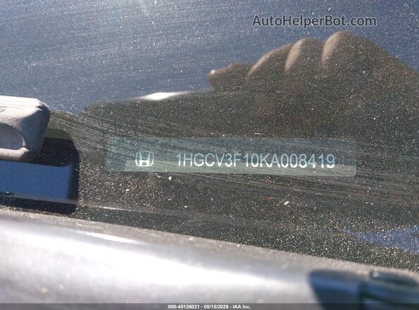 1HGCV3F10KA008419 2019 HONDA ACCORD HYBRID Blue Вид підкапотного простору