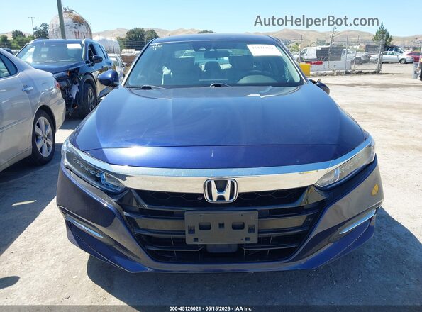 1HGCV3F10KA008419 2019 HONDA ACCORD HYBRID Blue Вид щитка приладів