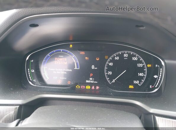 1HGCV3F20NA020101 2022 HONDA ACCORD HYBRID Gray Rear seats view