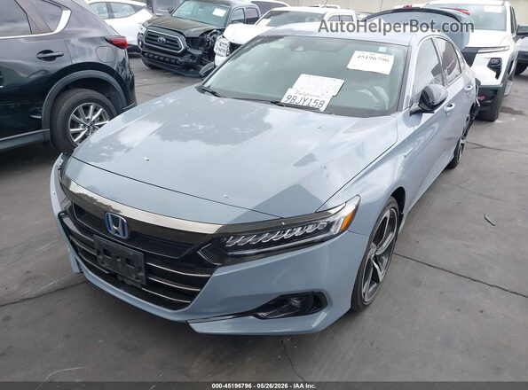 1HGCV3F20NA020101 2022 HONDA ACCORD HYBRID Gray Front left