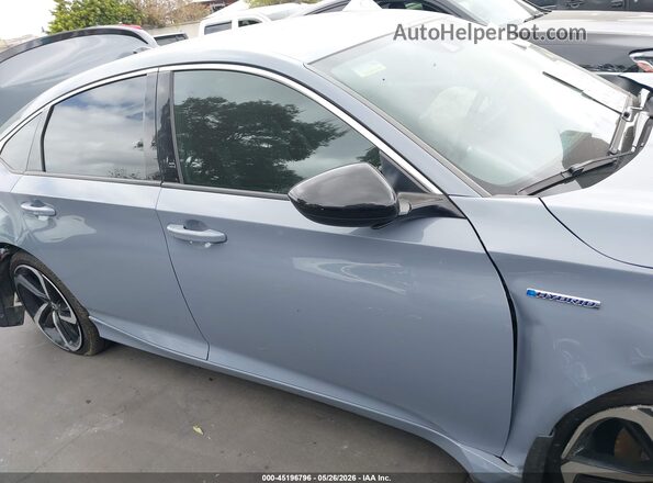 1HGCV3F20NA020101 2022 HONDA ACCORD HYBRID Gray 360 interior view