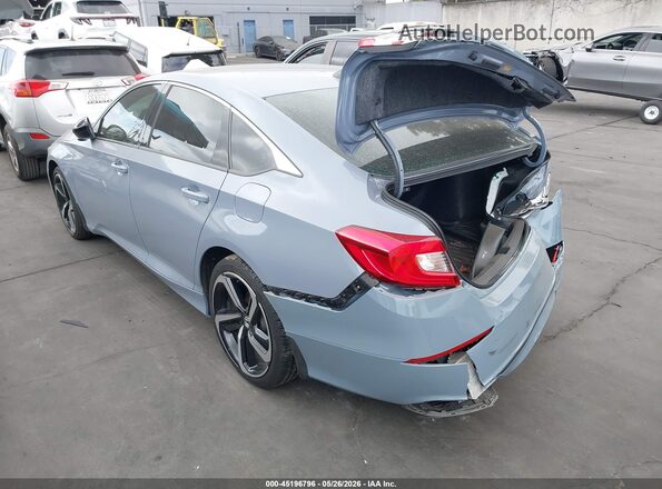 1HGCV3F20NA020101 2022 HONDA ACCORD HYBRID Gray Rear left