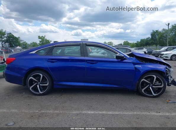 1HGCV3F20NA026822 2022 HONDA ACCORD Blue Вид задньої частини салону