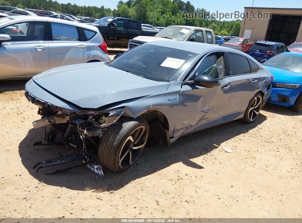 1HGCV3F20NA039635 2022 HONDA ACCORD Gray წინა მარცხენა ხედი სამი მეოთხედიდან