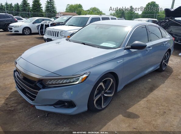 1HGCV3F23NA012834 2022 HONDA ACCORD Light Blue წინა მარცხენა ხედი სამი მეოთხედიდან