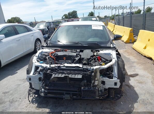 1HGCV3F24NA032235 2022 HONDA ACCORD HYBRID White წინა ხედი