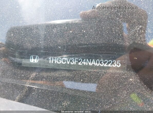 1HGCV3F24NA032235 2022 HONDA ACCORD HYBRID White ძრავის განყოფილების ხედი