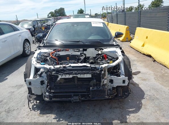1HGCV3F24NA032235 2022 HONDA ACCORD HYBRID White ხელსაწყოთა პანელის ხედი