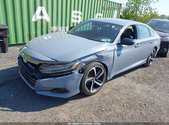 1HGCV3F25NA017811 2022 HONDA ACCORD HYBRID Gray 