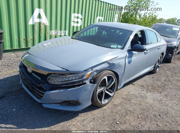 1HGCV3F25NA017811 2022 HONDA ACCORD HYBRID Gray 