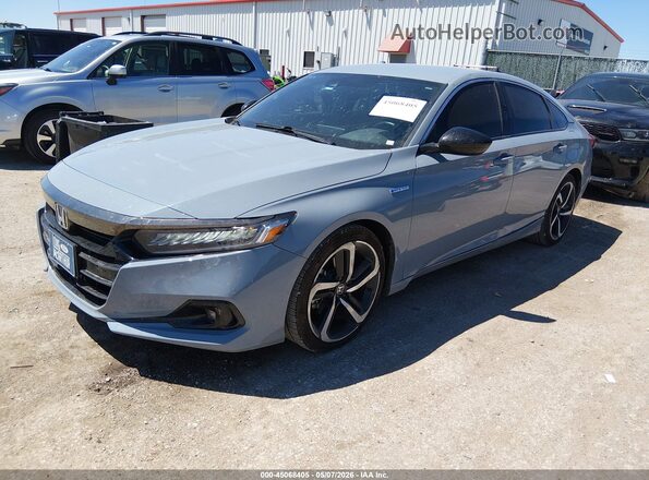 1HGCV3F26NA047481 2022 HONDA ACCORD Blue Передня ліва чверть