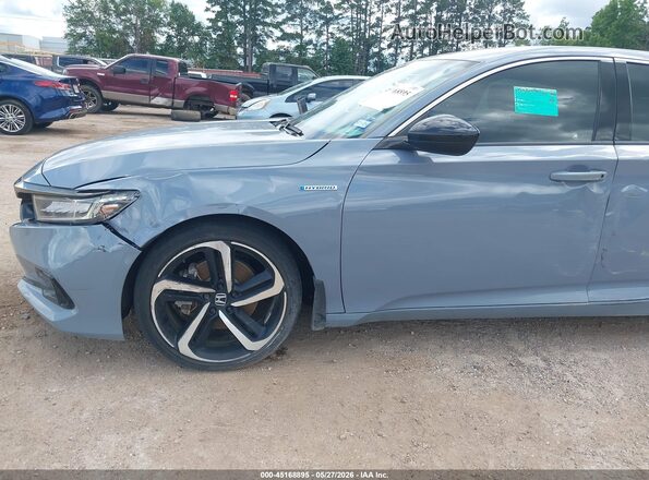 1HGCV3F27NA018703 2022 HONDA ACCORD HYBRID Light Blue 