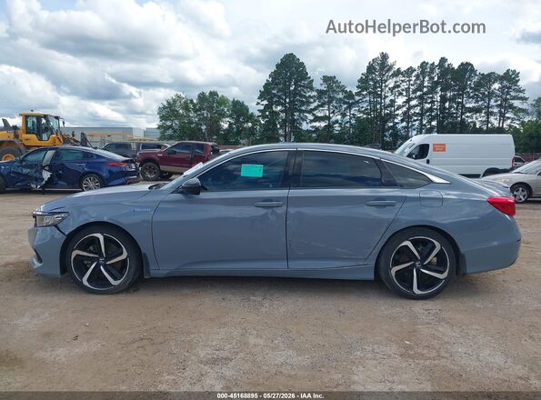 1HGCV3F27NA018703 2022 HONDA ACCORD HYBRID Light Blue 