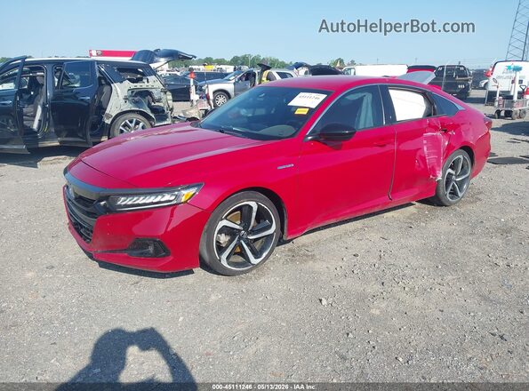 1HGCV3F28NA026745 2022 HONDA ACCORD Red Vista tres cuartos delantera izquierda