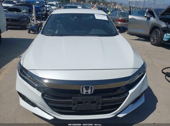 1HGCV3F28NA032187 2022 HONDA ACCORD HYBRID White უკანა სალონის ხედი