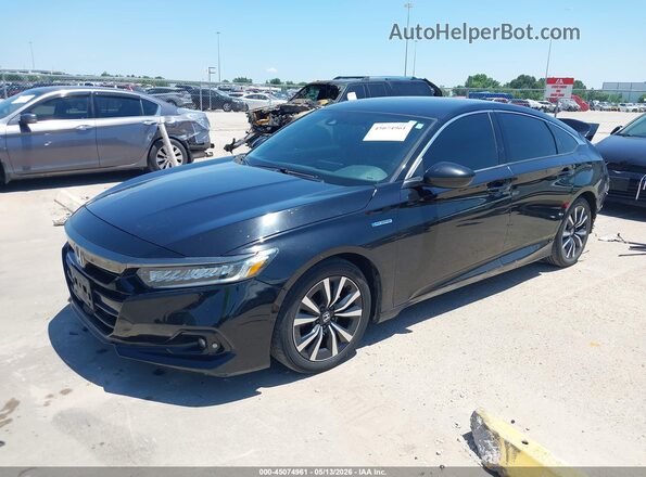1HGCV3F29NA015138 2022 HONDA ACCORD Black წინა მარცხენა ხედი სამი მეოთხედიდან