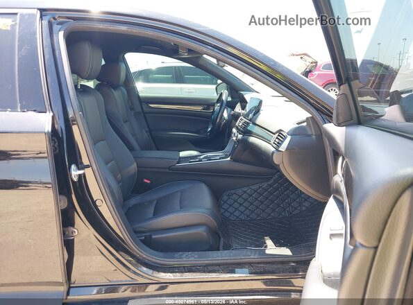 1HGCV3F29NA015138 2022 HONDA ACCORD Black წინა სალონის ხედი
