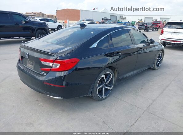 1HGCV3F29NA045594 2022 HONDA ACCORD Черный Задняя правая четверть