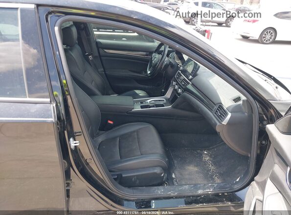 1HGCV3F29NA045594 2022 HONDA ACCORD Черный Вид салона спереди