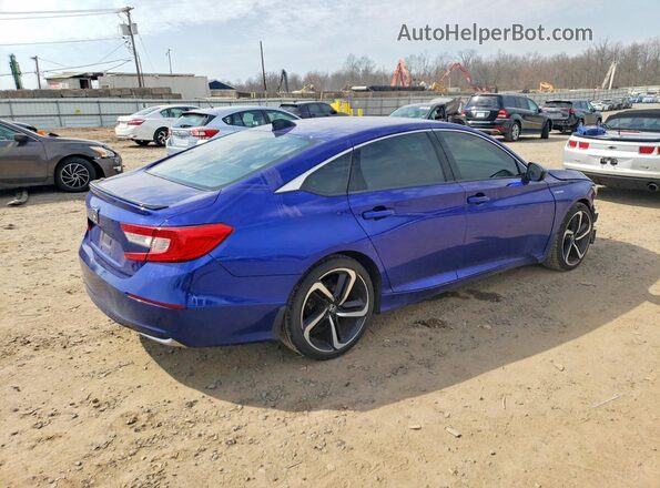 1HGCV3F2XNA004438 2022 HONDA ACCORD Blue Հետևի աջ