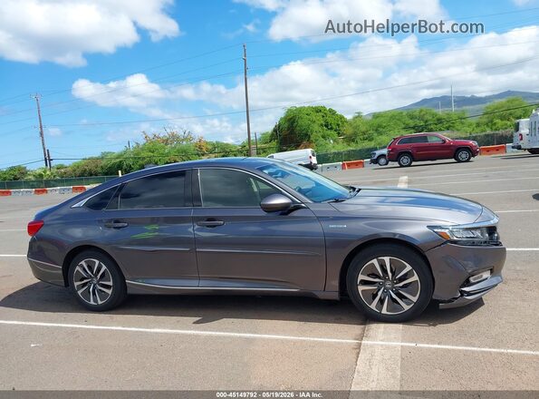 1HGCV3F40KA012657 2019 HONDA ACCORD Gray Вид задньої частини салону