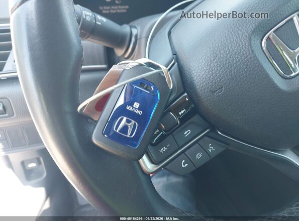 1HGCV3F50KA005703 2019 HONDA ACCORD Белый Вид панели приборов