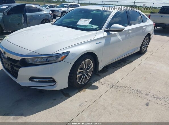 1HGCV3F50KA005703 2019 HONDA ACCORD Белый Передняя левая четверть