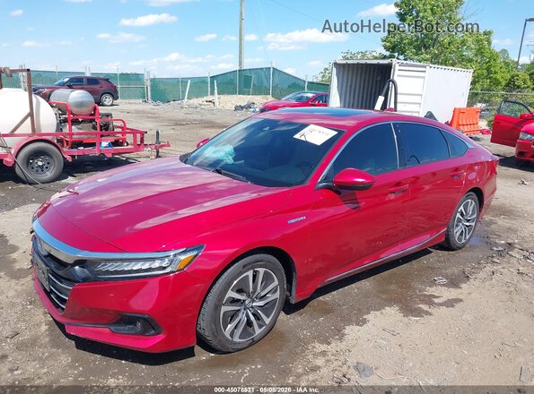 1HGCV3F52NA008252 2022 HONDA ACCORD Burgundy Vista tres cuartos delantera izquierda
