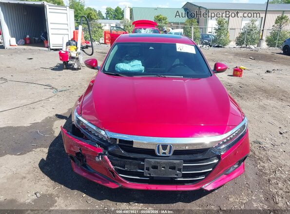 1HGCV3F52NA008252 2022 HONDA ACCORD Burgundy Vista del cuadro de instrumentos