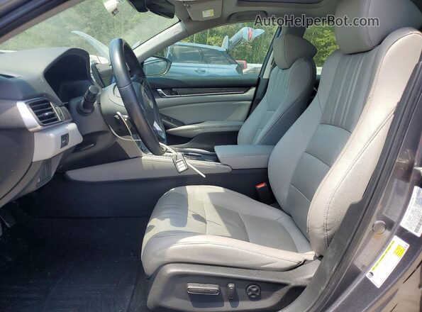 1HGCV3F56KA004376 2019 HONDA ACCORD Gray Սալոնի դիմացի տեսք