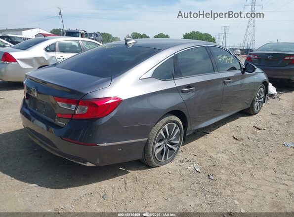 1HGCV3F57KA001289 2019 HONDA ACCORD HYBRID Черный Задняя правая четверть