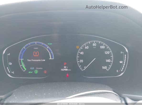 1HGCV3F57KA001289 2019 HONDA ACCORD HYBRID Черный Вид задних сидений