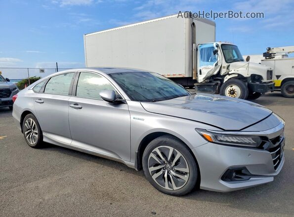 1HGCV3F57MA001571 2021 HONDA ACCORD Серебряный Передняя правая четверть