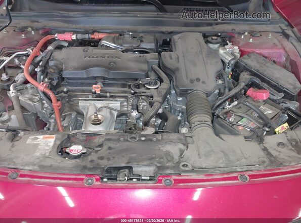 1HGCV3F59MA022275 2021 HONDA ACCORD Красный Вид сзади