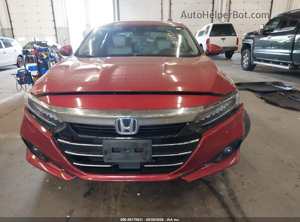 1HGCV3F59MA022275 2021 HONDA ACCORD Красный Вид щитка приборов