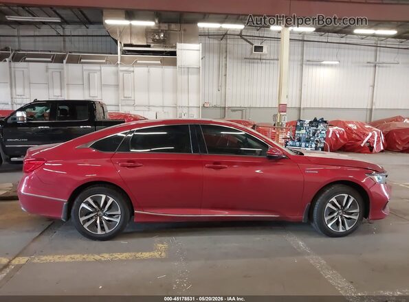 1HGCV3F59MA022275 2021 HONDA ACCORD Красный Вид задней части салона